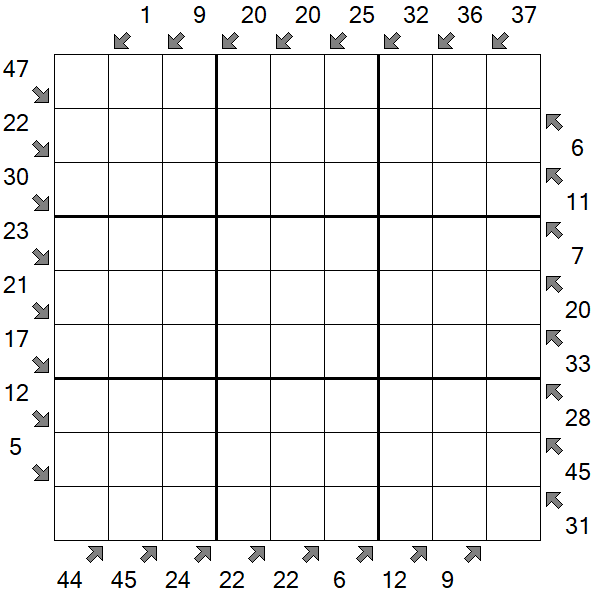 Little Killer Sudoku - Difficile