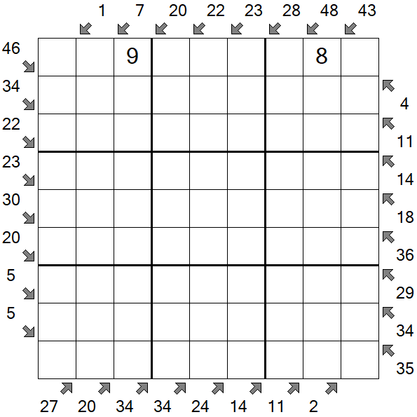 Little Killer Sudoku - Difícil