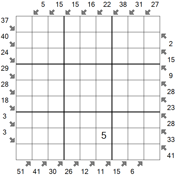 Little Killer Sudoku - Difficile