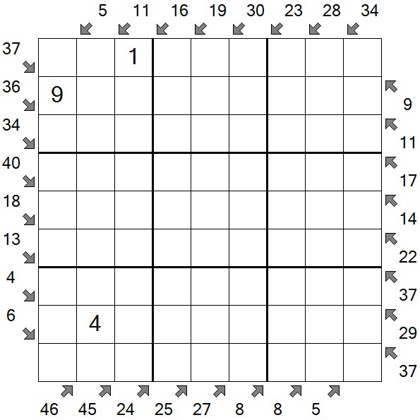 Little Killer Sudoku - Difícil