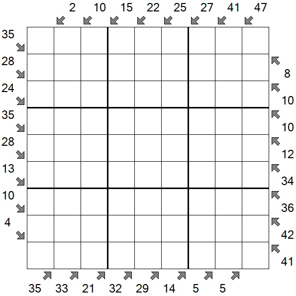 Little Killer Sudoku - Difficile