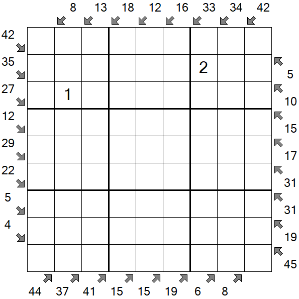 Little Killer Sudoku - Difficile