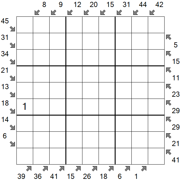Little Killer Sudoku - Difficile