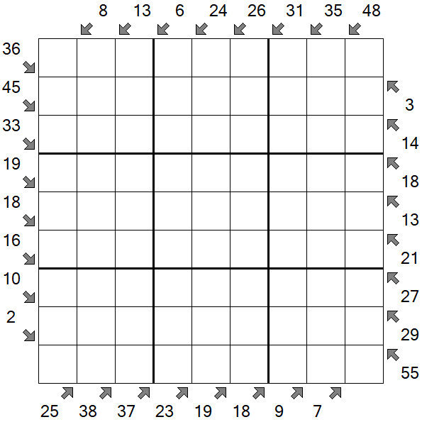 Little Killer Sudoku - Difficile