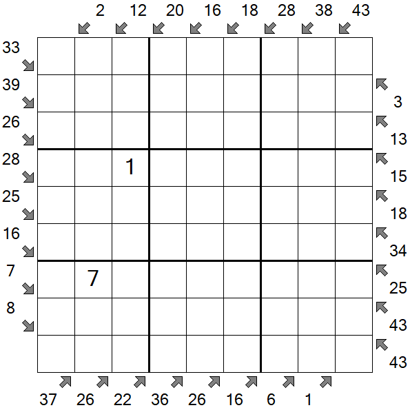 Little Killer Sudoku - Difícil