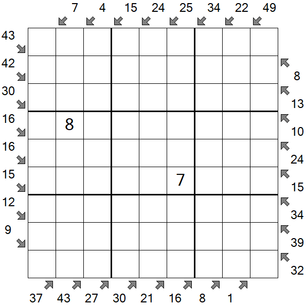 Little Killer Sudoku - Difícil