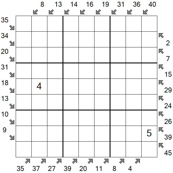 Little Killer Sudoku - Hard