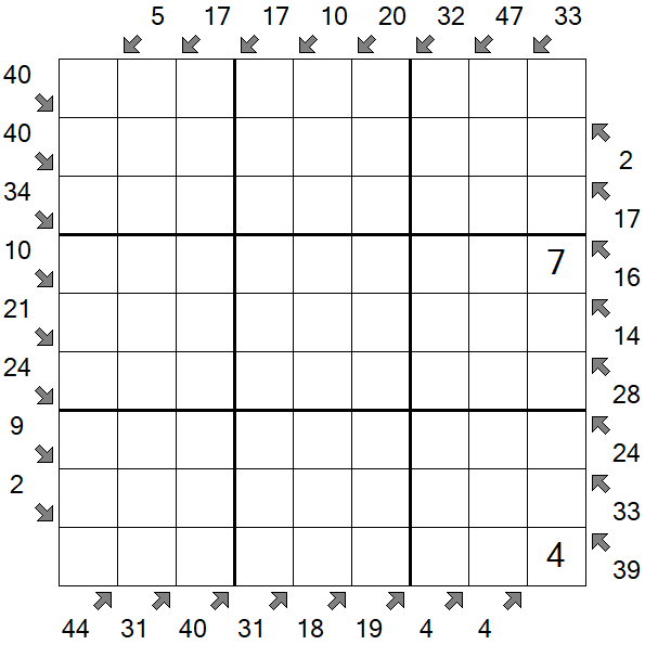 Little Killer Sudoku - Difícil