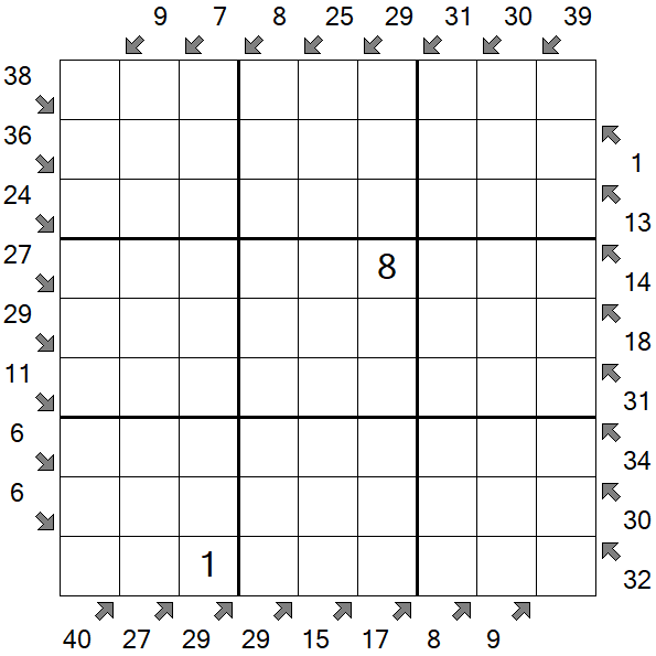 Little Killer Sudoku - Difícil