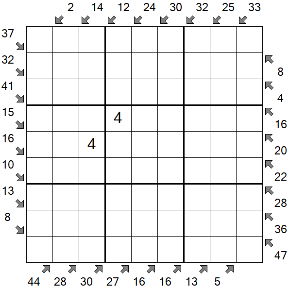 Little Killer Sudoku - Difícil