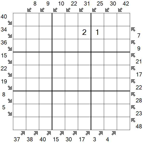 Little Killer Sudoku - Difícil