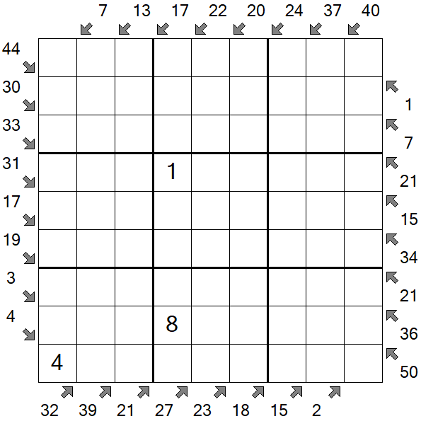 Little Killer Sudoku - Difícil