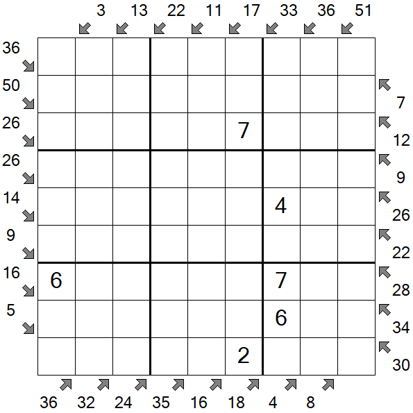 Little Killer Sudoku - Medium