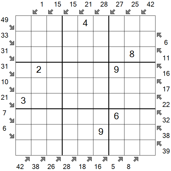 Little Killer Sudoku - Moyen