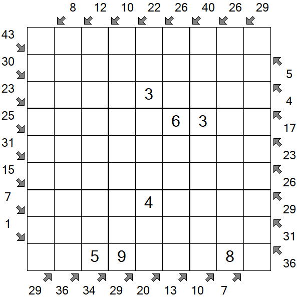 Little Killer Sudoku - Moyen