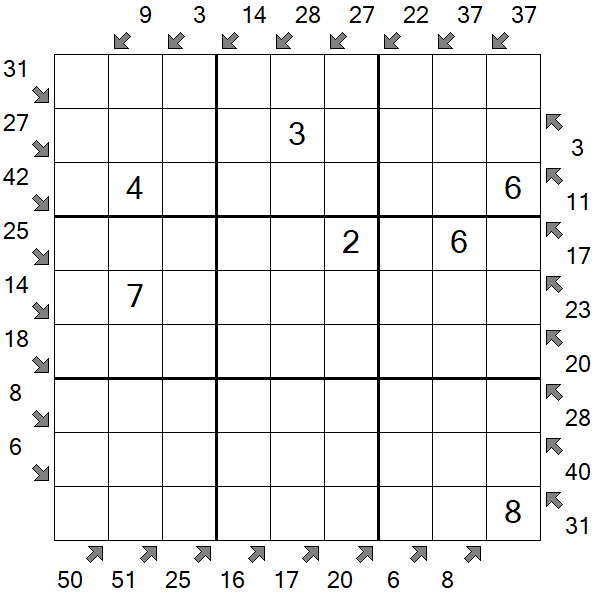 Little Killer Sudoku - Medium