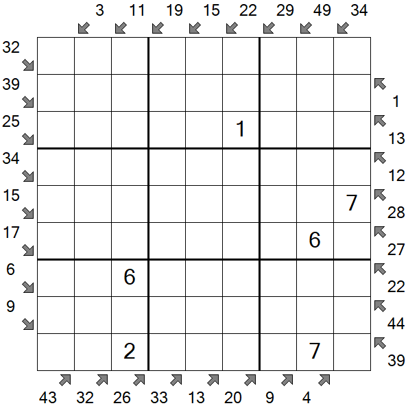Little Killer Sudoku - Medium