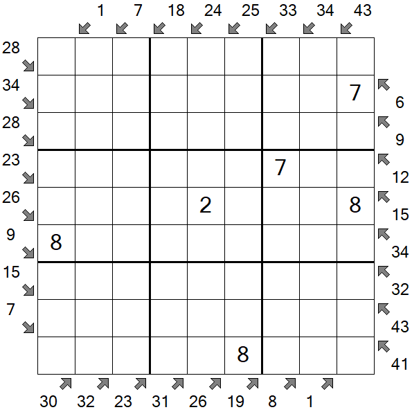 Little Killer Sudoku - Medium