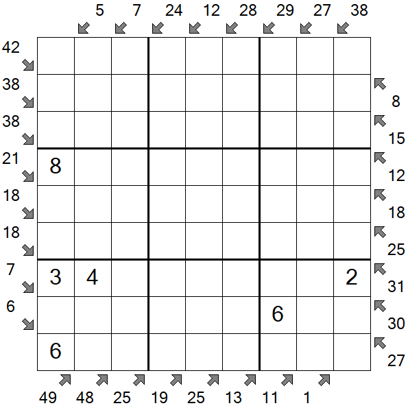 Little Killer Sudoku - Medium
