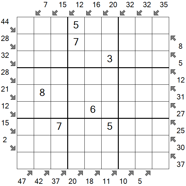 Little Killer Sudoku - Medium