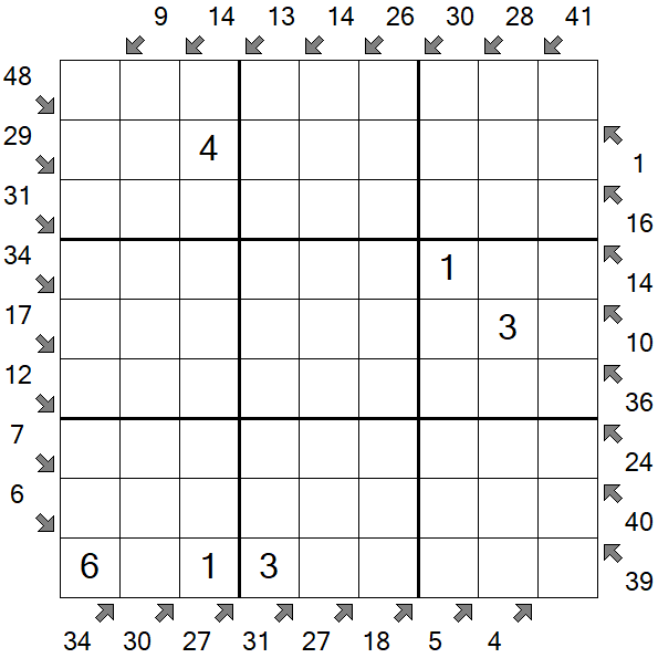 Little Killer Sudoku - Medium