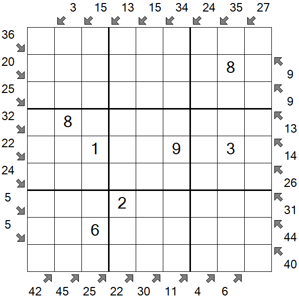 Little Killer Sudoku - Medium