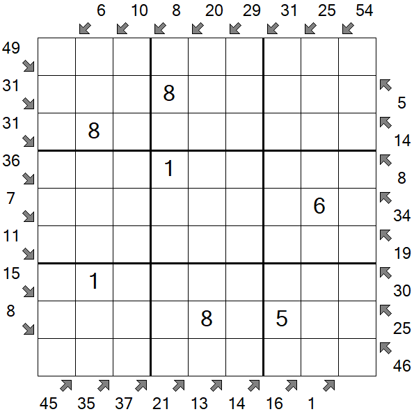 Little Killer Sudoku - Medium