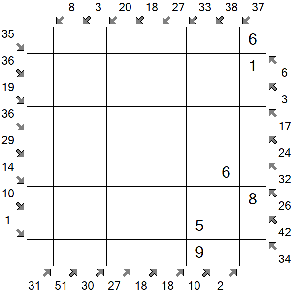 Little Killer Sudoku - Medium