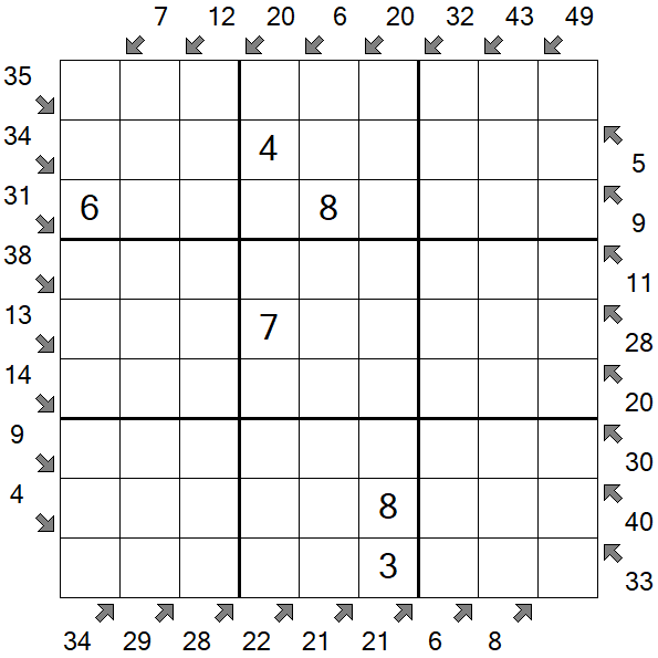 Little Killer Sudoku - Medium