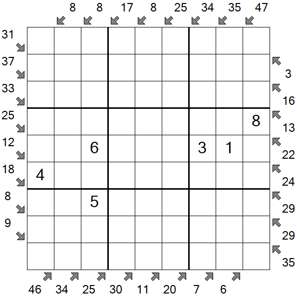 Little Killer Sudoku - Medium