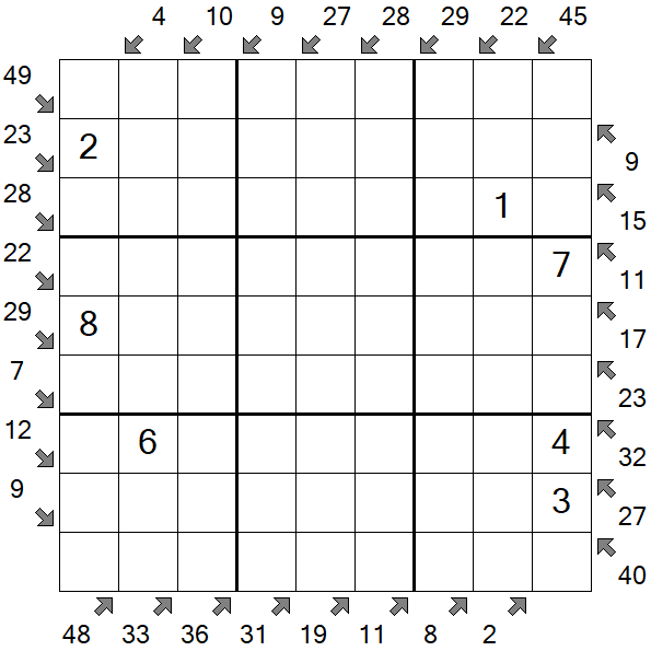 Little Killer Sudoku - Medium