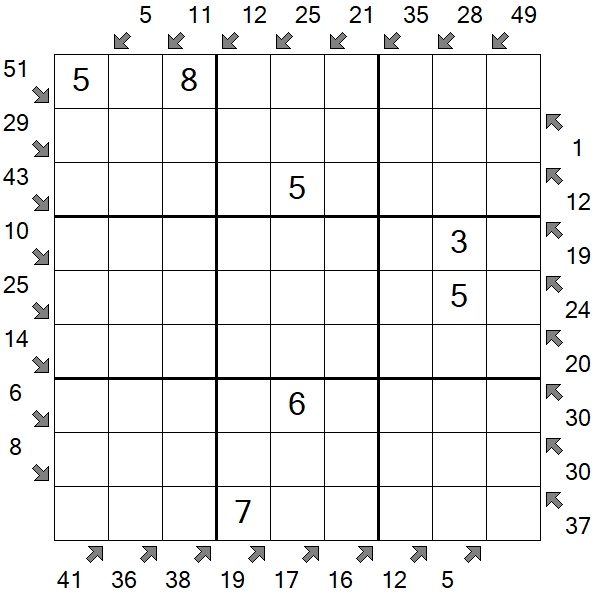 Little Killer Sudoku - Medium