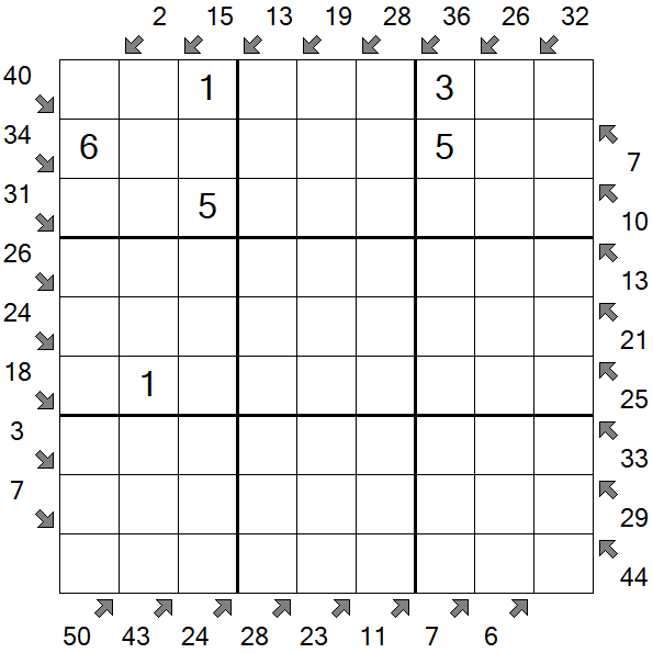 Little Killer Sudoku - Medium