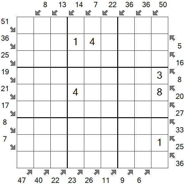 Little Killer Sudoku - Medium