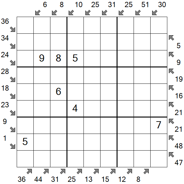Little Killer Sudoku - Medium