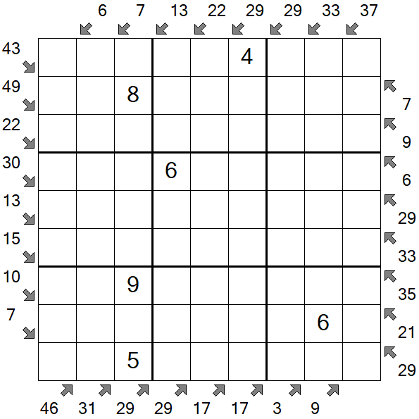 Little Killer Sudoku - Moyen