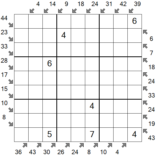 Little Killer Sudoku - Medium