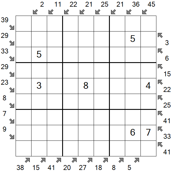 Little Killer Sudoku - Medium