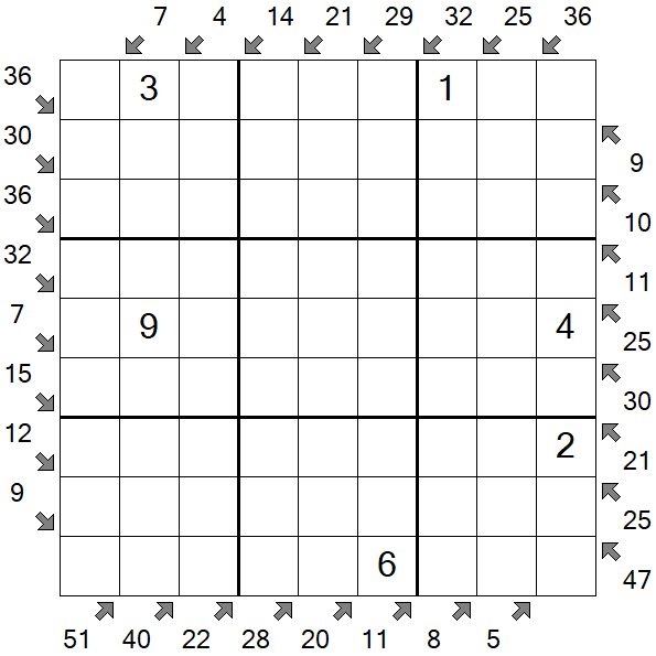 Little Killer Sudoku - Medium