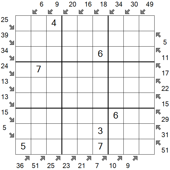 Little Killer Sudoku - Medium