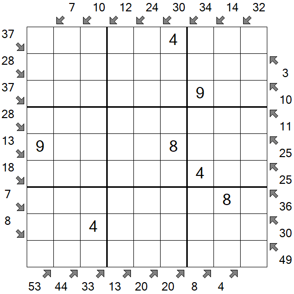 Little Killer Sudoku - Moyen