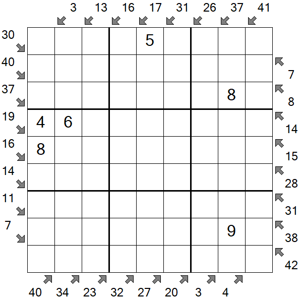 Little Killer Sudoku - Moyen