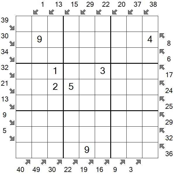 Little Killer Sudoku - Moyen