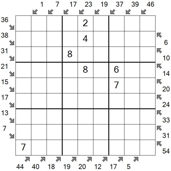 Little Killer Sudoku - Moyen