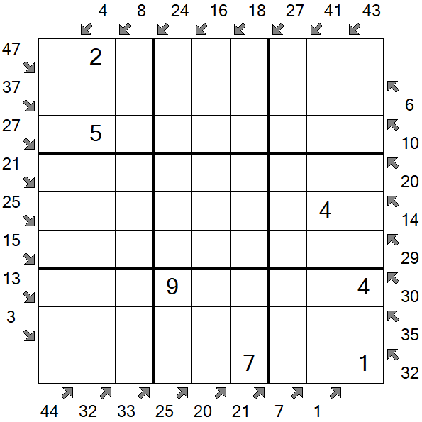 Little Killer Sudoku - Moyen