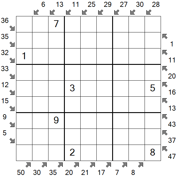 Little Killer Sudoku - Moyen