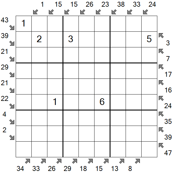 Little Killer Sudoku - Moyen