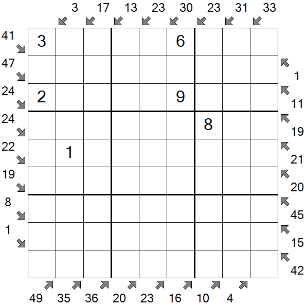 Little Killer Sudoku - Moyen