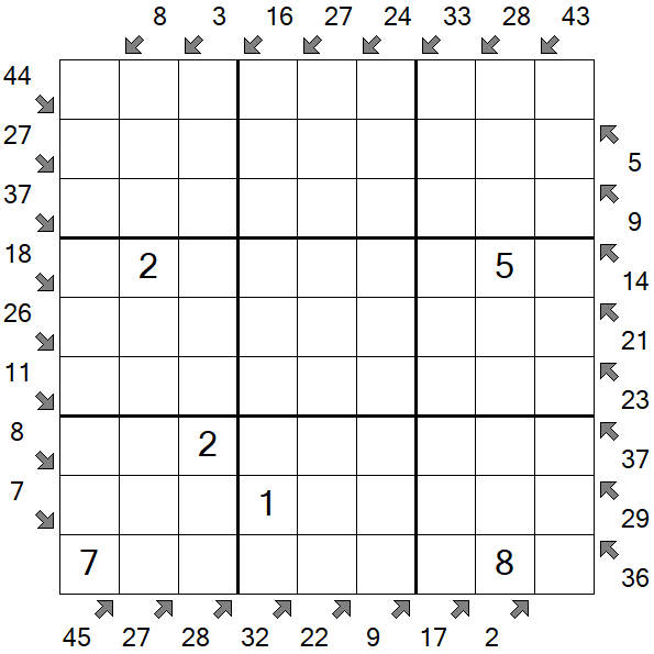 Little Killer Sudoku - Moyen