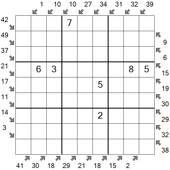Little Killer Sudoku - Moyen